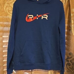 Nike Crewneck Sweatshirt in Navy with Red Swoosh